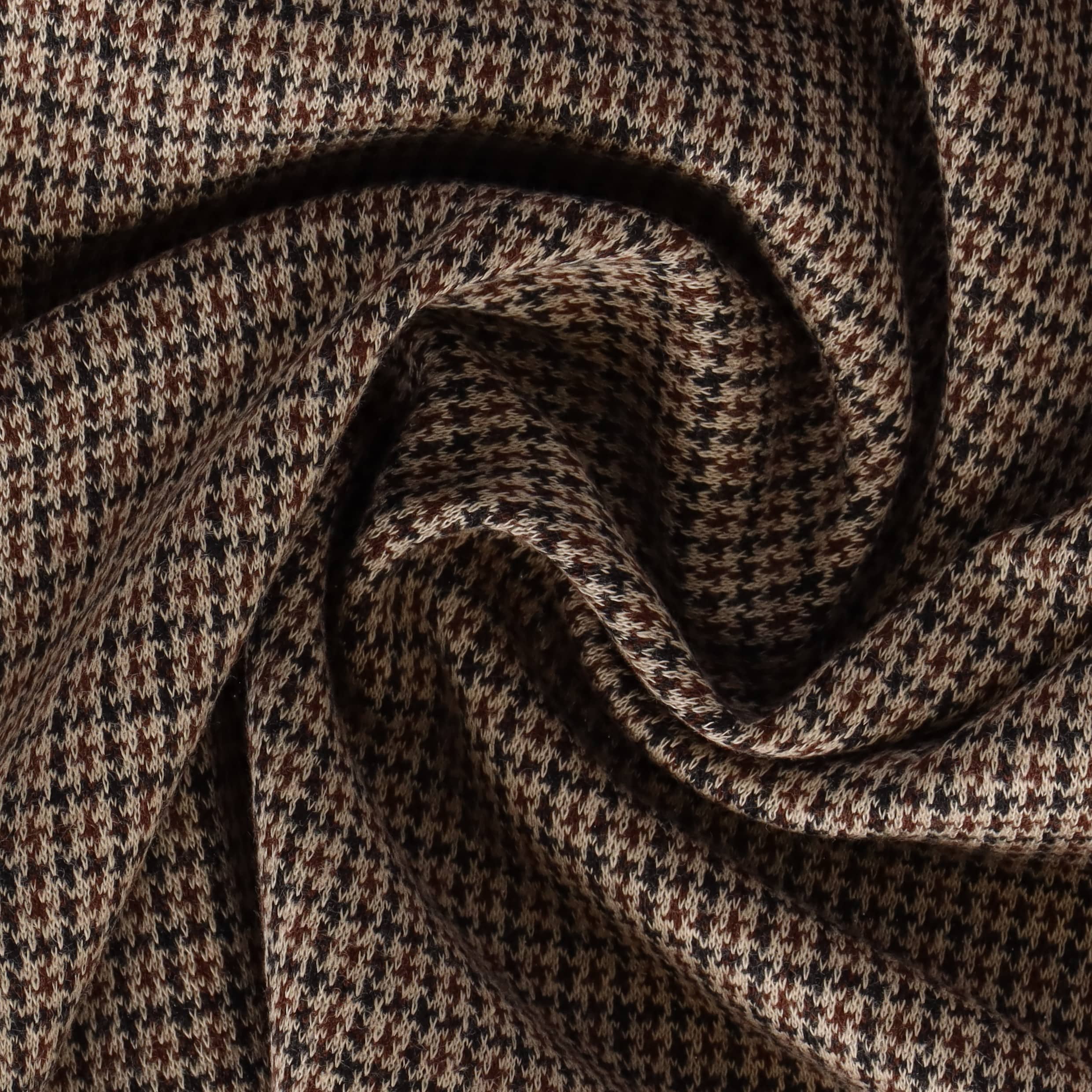 NEW WOOL/Cotton Mouline Jersey Houndstoo