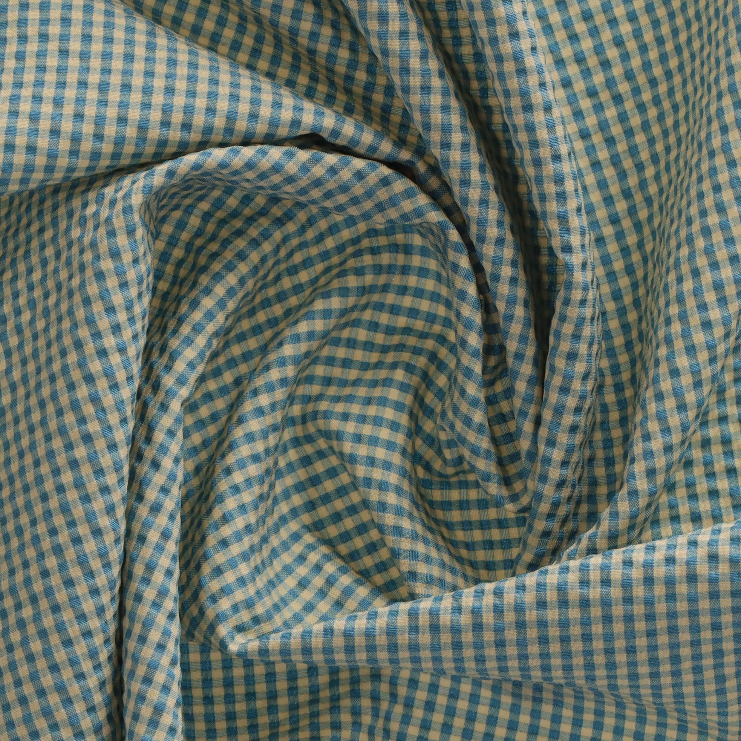 COTTON sucker check&stripe/綿混